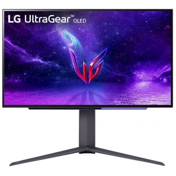 Lg Monitor Gaming OLED LG UltraGear 26.5 27GR95QE-B, QHD (2560 x 1440), HDMI, DisplayPort, AMD FreeSync, Nvidia G-Sync, Pivot, 240 Hz, 0.03 ms, Negru
