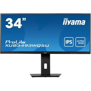 Monitor LED IIyama XUB3493WQSU-B5 34 inch UWQHD IPS 4 ms 75 Hz
