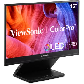 Monitor LED ViewSonic Portabil VP16-OLED 15.6 inch FHD OLED 1 ms 60 Hz USB-C Monitor LED ViewSonic Portabil VP16-OLED 15.6 inch FHD OLED 1 ms 60 Hz USB-C