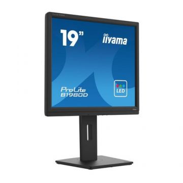 Monitor TN LED Iiyama ProLite 19inch B1980D-B5, 1280x1024, VGA, DVI, Pivot (Negru) Monitor TN LED Iiyama ProLite 19inch B1980D-B5, 1280x1024, VGA, DVI, Pivot (Negru)
