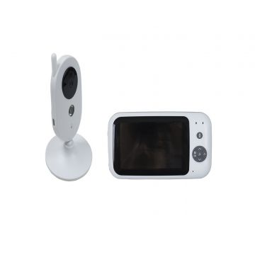 Monitor Video Wireless pentru bebelusi, Ecran LCD 3,5 inch, 320 x 240 pixeli, Li-polymer 600 mAh, 5V DC, Alb