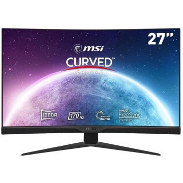 MSI Monitor Gaming VA LED MSI 27 G272C, Full HD (1920 x 1080), HDMI, DisplayPort, AMD FreeSync, Ecran Curbat, 170 Hz, 1 ms, Negru MSI Monitor Gaming VA LED MSI 27 G272C, Full HD (1920 x 1080), HDMI, DisplayPort, AMD FreeSync, Ecran Curbat, 170 Hz, 1 ms, Negru