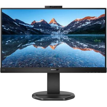 Philips Monitor LED Philips 243B9H 23.8 inch FHD IPS 4 ms 75 Hz Webcam USB-C, Negru