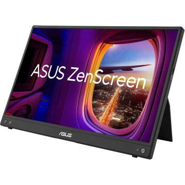 Asus Monitor ASUS ZenScreen, 15.6, IPS FHD, 1920x1080, 2xUSB, Type-C, MB16AHV, Negru