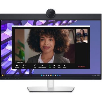 Dell Monitor Dell P2424HEB Videoconferinta, 23.8 inch FHD, IPS, 5ms, 60Hz, Webcam, Negru