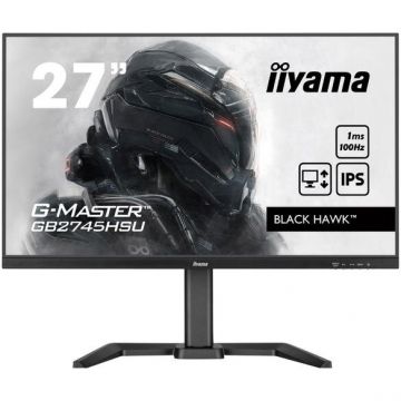 IIYAMA Monitor Gaming IPS LED Iiyama 27 GB2745HSU-B1, Full HD (1920 x 1080), HDMI, DisplayPort, Boxe, Pivot, 100 Hz, 1 ms, Negru