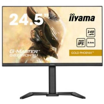 IIYAMA Monitor Gaming IPS LED iiyama G-Master 24.5 GB2590HSU-B5, Full HD(1920 x 1080), HDMI, DisplayPort, Boxe, Pivot, 240 Hz, 0.4 ms, Negru