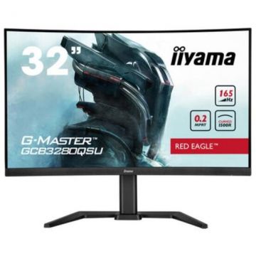 IIYAMA Monitor Gaming VA LED iiyama G-Master 31.5 GCB3280QSU-B1 Red Eagle, WQHD(2560 x 1440), HDMI, DisplayPort, Ecran curbat, Boxe, 165 Hz, 0.2 ms, Negru