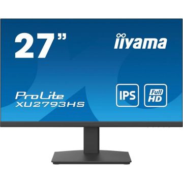 IIYAMA Monitor iiyama XU2793HSU-B4, 1920x1080 Full HD, 27, 16:9, 75 Hz, 4 ms, D-Sub (VGA) x1 DisplayPort x1 HDMI x1, clasa E