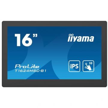 IIYAMA Monitor IPS LED iiyama 15.6 T1624MSC-B1, Full HD (1920 x 1080), HDMI, Touchscreen, Boxe, Negru