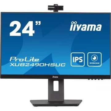 IIYAMA Monitor IPS LED iiyama PROLITE 23.8 XUB2490HSUC-B5, Full HD (1920 x 1080), VGA, HDMI, DisplayPort, Pivot, Boxe, Negru