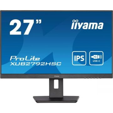 IIYAMA Monitor IPS LED iiyama PROLITE 27 XUB2792HSC-B5, Full HD (1920 x 1080), HDMI, DisplayPort, Pivot, Boxe, Negru)