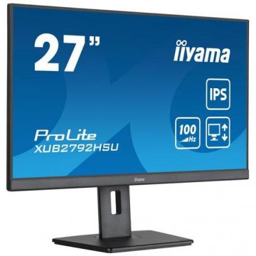IIYAMA Monitor IPS LED Iiyama ProLite 27 XUB2792HSU-B6, Full HD (1920 x 1080), HDMI, DisplayPort, Boxe, Pivot, 100 Hz, 0.4 ms, Negru