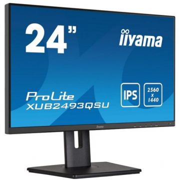 IIYAMA Monitor IPS ProLite, Iiyama, 24 inchi, WQHD, HDMI, DisplayPort, FlicerFree, Negru