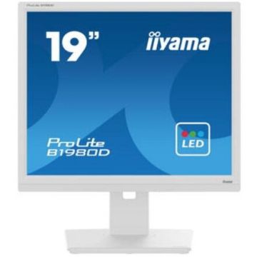 IIYAMA Monitor TN LED iiyama ProLite 19 B1980D-W5, 1280 x 1024, VGA, DVI, Pivot, Alb