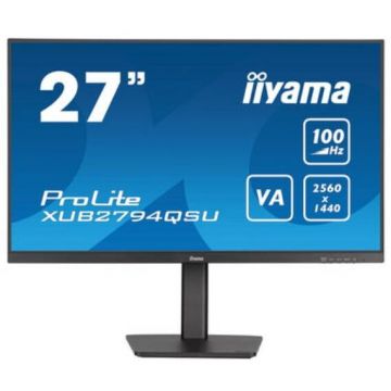 IIYAMA Monitor VA LED iiyama ProLite 27 XUB2794QSU-B6, WQHD(2560 x 1440), HDMI, DisplayPort, Boxe, Pivot, Negru