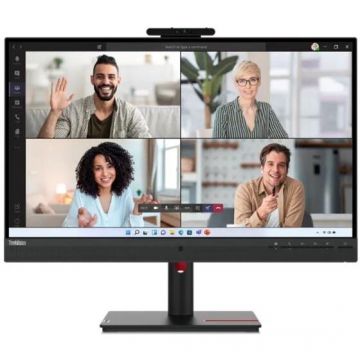 Lenovo Monitor IPS LED Lenovo 27 T27hv-30, WQHD (2560 x 1440), HDMI, DisplayPort, Boxe, Pivot, Negru