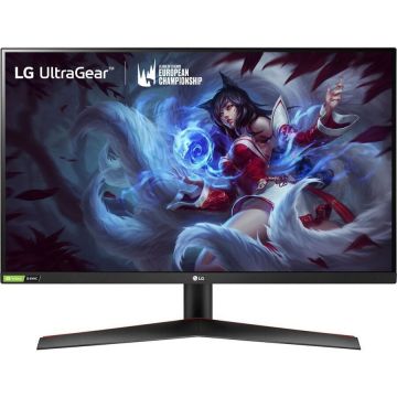 LG Monitor Gaming IPS LED LG UltraGear, 27 inch, QHD, 1ms, 144Hz, G-Sync Compatible, FreeSync, DisplayPort, HDMI,Vesa, Negru