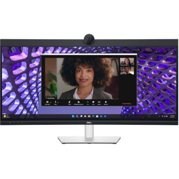 Monitor LED DELL P3424WEB Curbat 34 inch UWQHD IPS 5 ms 60 Hz Webcam USB-C