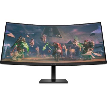 Monitor LED HP Gaming OMEN Curbat 34 inch UWQHD VA 1 ms 165 Hz FreeSync Premium