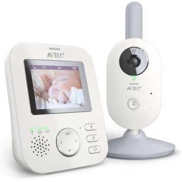 Monitor video bebelusi Philips Avent SCD833/01, 2.7inch LCD (Alb)