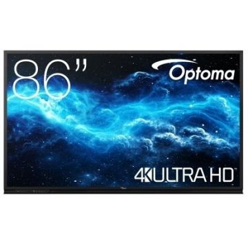 OPTOMA Display Interactiv Optoma 3862RK, 86inch, 3840x2160pixeli, Negru