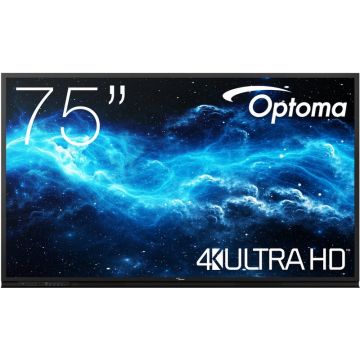 OPTOMA Tabla interactiva Optoma 3752RK, 75, 4K UHD, Procesor Quad Core, 4GB RAM, 32GB, Android 11