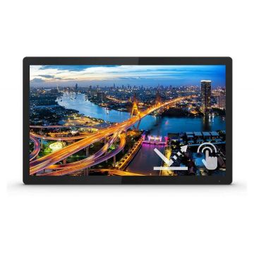 Philips Monitor IPS LED Philips 21.5 222B1TFL/00, Full HD (1920 x 1080), VGA, DVI, HDMi, DisplayPort, Touchscreen, 75 Hz (Negru)