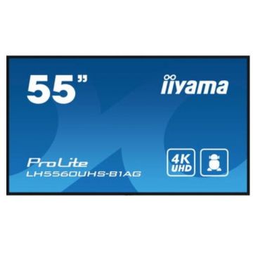 IIYAMA Display Profesional VA LED iiyama ProLite 54.6 LH5560UHS-B1AG, Ultra HD (3840 x 2160), HDMI, Boxe, Negru