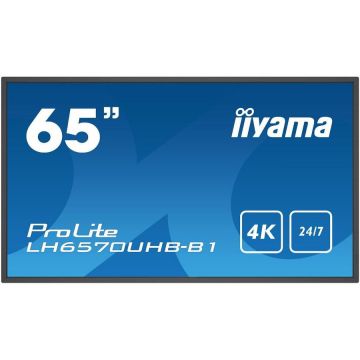 IIYAMA Monitor, Iiyama ProLite, 65, 4K UHD 3840x2160, 60 Hz, HDMI/USB, Negru