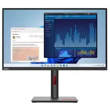 Lenovo Monitor IPS LED Lenovo ThinkVision 27 T27p-30, UHD (3840x2160), HDMI, DisplayPort, Pivot, 4 ms, Negru