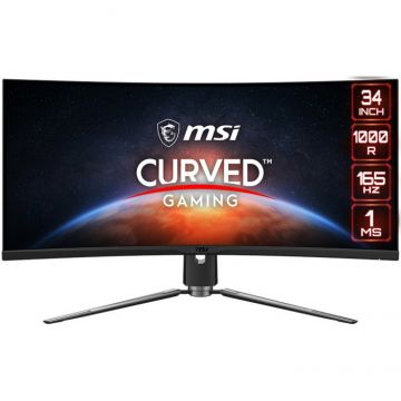 Monitor LED Gaming Curbat MPG ARTYMIS 343CQR 34 inch UWQHD VA 4ms 165Hz Black