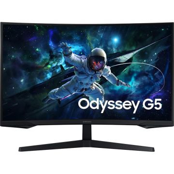 Monitor LED Gaming Curbat Odyssey G5 G55C LS32CG552EUXEN 31.5 inch QHD VA 1ms 165Hz Black