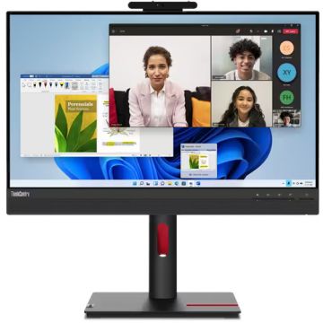 Monitor LED Lenovo ThinkCentre Tiny-In-One 24 Gen 5 Touchscreen 23.8 inch FHD IPS 4 ms 60 Hz KVM Webcam