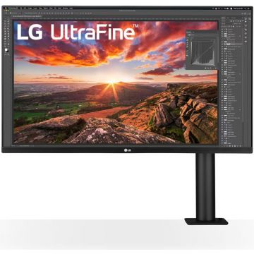 Monitor LED LG UltraFine Ergo 32UN880P-B 31.5 inch UHD IPS 5 ms 60 Hz USB-C HDR FreeSync