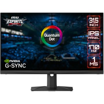 Monitor LED MSI Gaming MAG321QR-QD 31.5 inch QHD IPS 1 ms 170 Hz USB-C HDR G-Sync Compatible & FreeSync Premium