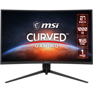 Monitor LED MSI Gaming Optix G271CQR Curbat 27 inch QHD VA 1 ms 165 Hz FreeSync Premium