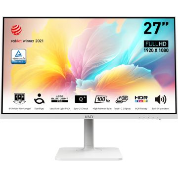 Monitor LED MSI Modern MD2712PW 27 inch FHD IPS 1 ms 100 Hz USB-C HDR