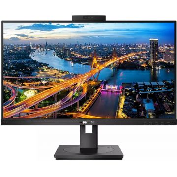 Monitor LED Philips 243B1JH 23.8 inch 4 ms Negru Webcam 75 Hz