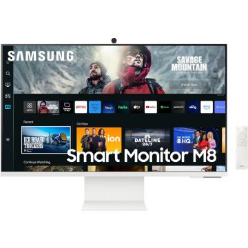 Monitor Smart Samsung 32 inch, 60 Hz, TV Experience,  Wifi, 4Ms, Alb