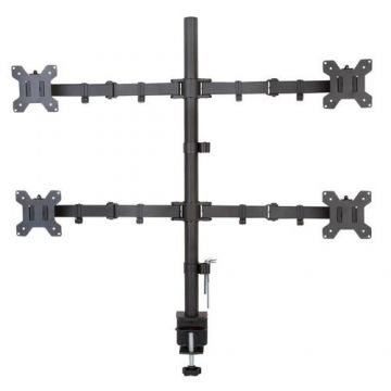 Suport birou 4 monitoare Techly ICA-LCD 382-Q, 13inch-27inch, 40 kg, VESA 75x75, 100x100 (Negru)
