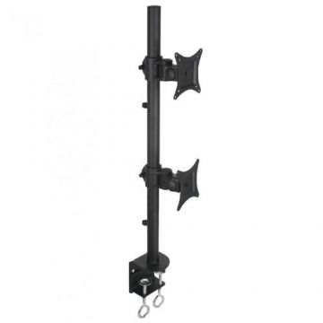 Suport universal de birou Techly ICA-LCD 350-D, pentru doua monitoare, 13 - 27 inch (Negru)