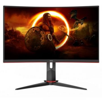 AOC Monitor Gaming VA LED AOC 27 CQ27G2S/BK, QHD (2560 x 1440), HDMI, DisplayPort, Ecran curbat, 4 ms, Negru