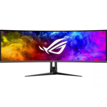 Asus Monitor Gaming OLED ASUS ROG Swift OLED 49 PG49WCD, 5120x1440, HDMI, DisplayPort, Ecran curbat, 144 Hz, 0.03 ms, Negru