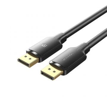 Cablu DisplayPort, Vention, Tata-Tata, 4K HD, 1m, Negru