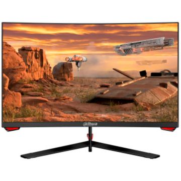 Dahua Monitor Gaming VA E-LED Dahua 23.6 LM24-E230C, Full HD (1920 x 1080), HDMI, DisplayPort, Ecran curbat, 165 Hz, 1 ms, Negru