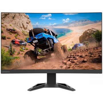 Lenovo Monitor Gaming VA LED Lenovo 27 G27qc-30, WQHD (2560 x 1440), HDMI, DisplayPort, Ecran Curbat, 165 Hz, 1 ms, Negru