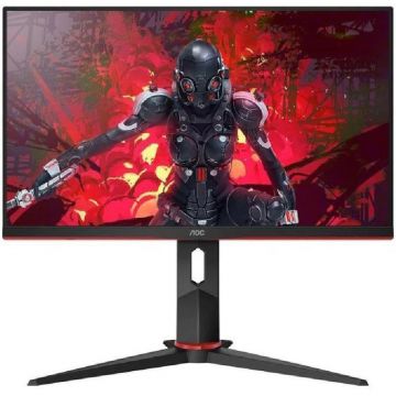 Monitor LED AOC Q27G2U/BK, 27inch, WQHD VA, 1ms, 144Hz, negru+ rosu