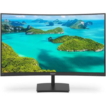 Monitor LED PHILIPS 241E1SC, 23.6inch, FHD VA, 4ms, 75Hz, negru