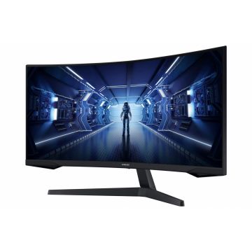 MONITOR SAMSUNG LC34G55TWWPXEN 34 inch, Curvature: 1000R, Panel Type:VA, Backlight: LED backlight, Resolution: 3440x1440, Aspect Ratio: 21:9 ,Refresh Rate:165Hz, Response time MPRT: 1 ms, Brightness: 250 cd/m²,Contrast (static): 2500:1, Contrast (dynamic